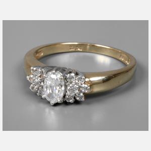 Damenring mit Zirkonias