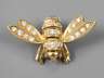 Bienenbrosche mit Brillanten