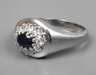 Damenring mit Saphir und Brillanten