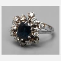 Damenring mit Saphir und Brillanten111