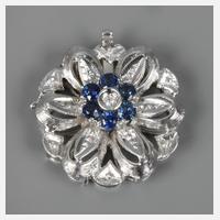 Kettenschließe mit Saphiren und Diamant111