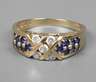 Damenring mit Saphiren und Zirkonias