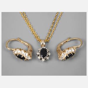 Konvolut Schmuck mit Saphiren