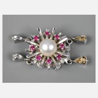 Kettenschließe mit Rubinen und Perle111