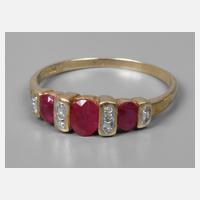 Damenring mit Rubinen und Diamanten111