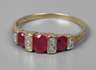 Damenring mit Rubinen und Diamanten
