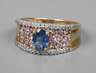 Damenring mit Saphiren und Diamanten