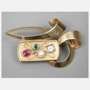 Brosche mit Steinbesatz