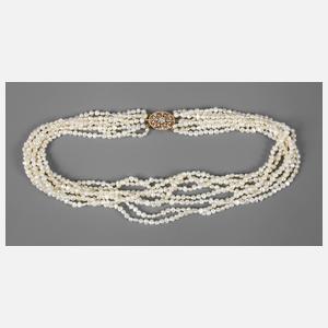Colier mit Süßwasserperlen