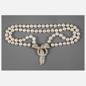 Hochwertiges Akoya-Zuchtperlen-Collier