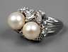 Damenring mit Perlen und Brillanten von ca. 3 ct