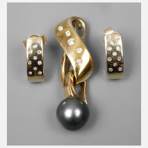 Schmuckset mit Tahitiperle