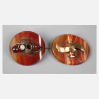 Zwei Broschen mit Achat111