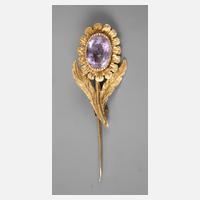 Blütenbrosche mit Amethyst111