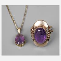 Zwei Teile Amethystschmuck111