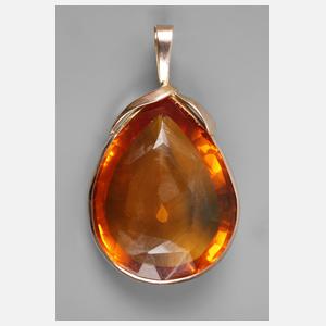 Anhänger mit Citrin von ca. 120 ct.