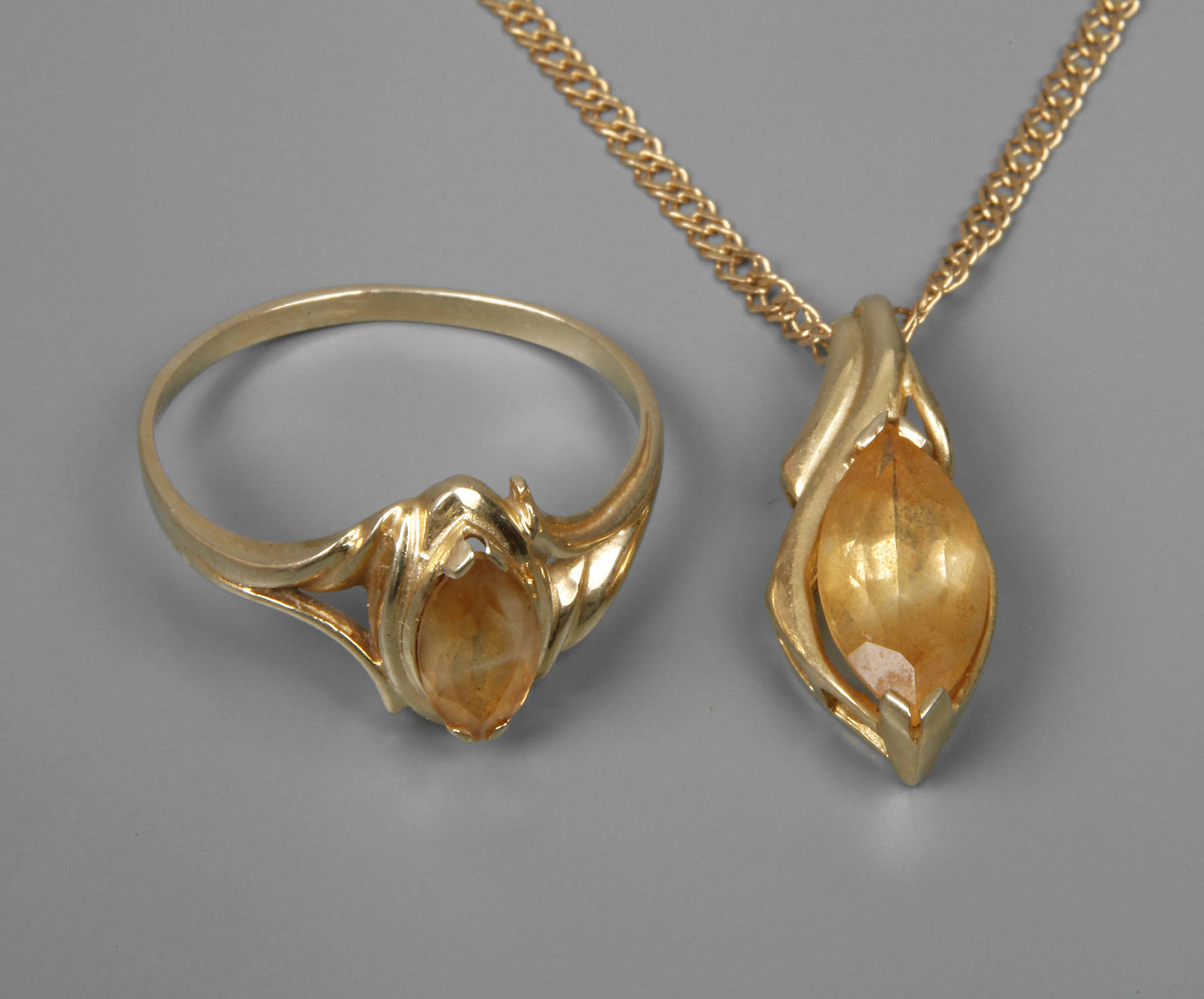 Schmuckset mit Citrin