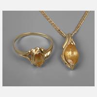 Schmuckset mit Citrin111