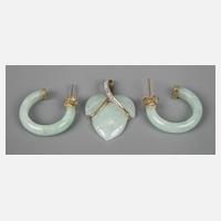 Anhänger und Creolen mit Jade111