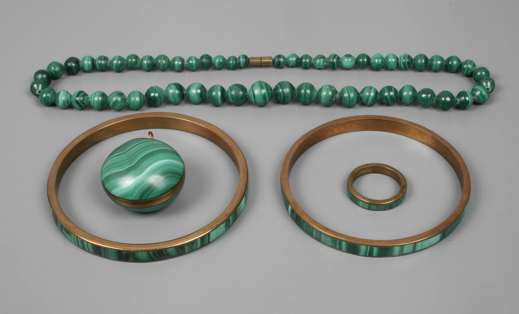 Konvolut Malachitschmuck