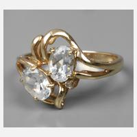 Damenring mit Aquamarinen111