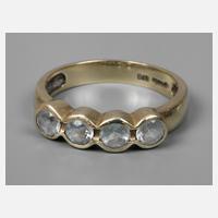 Damenring mit Aquamarinen111