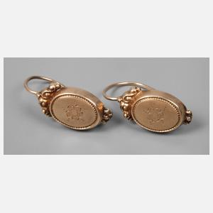 Paar Biedermeierohrringe