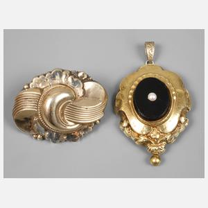 Zwei Teile Biedermeierschmuck