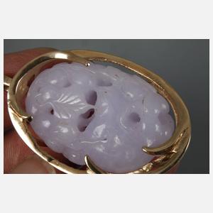 Anhänger mit Lavendelquarzgravur