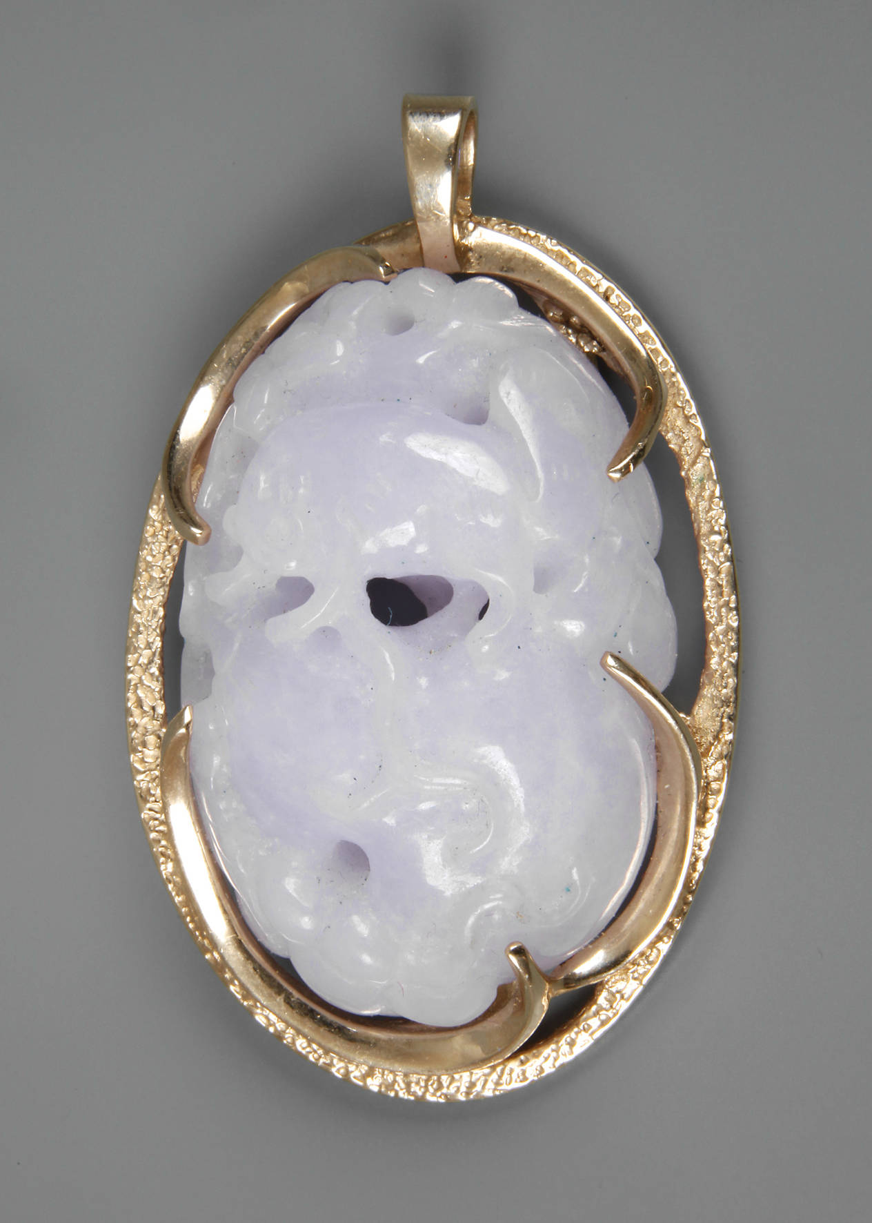 Anhänger mit Lavendelquarzgravur