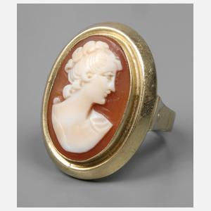 Damenring mit Muschelkamee