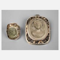 Zwei Teile Schmuck mit Tonkameen111