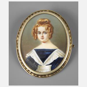 Brosche mit Miniatur