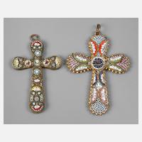 Zwei Kreuzanhänger Millefiori111