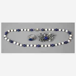 Schmuckkonvolut mit Steinbesatz