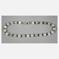 Kugelkette aus Prehnit und Rauchquarz111