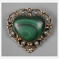 Brosche mit Malachit111