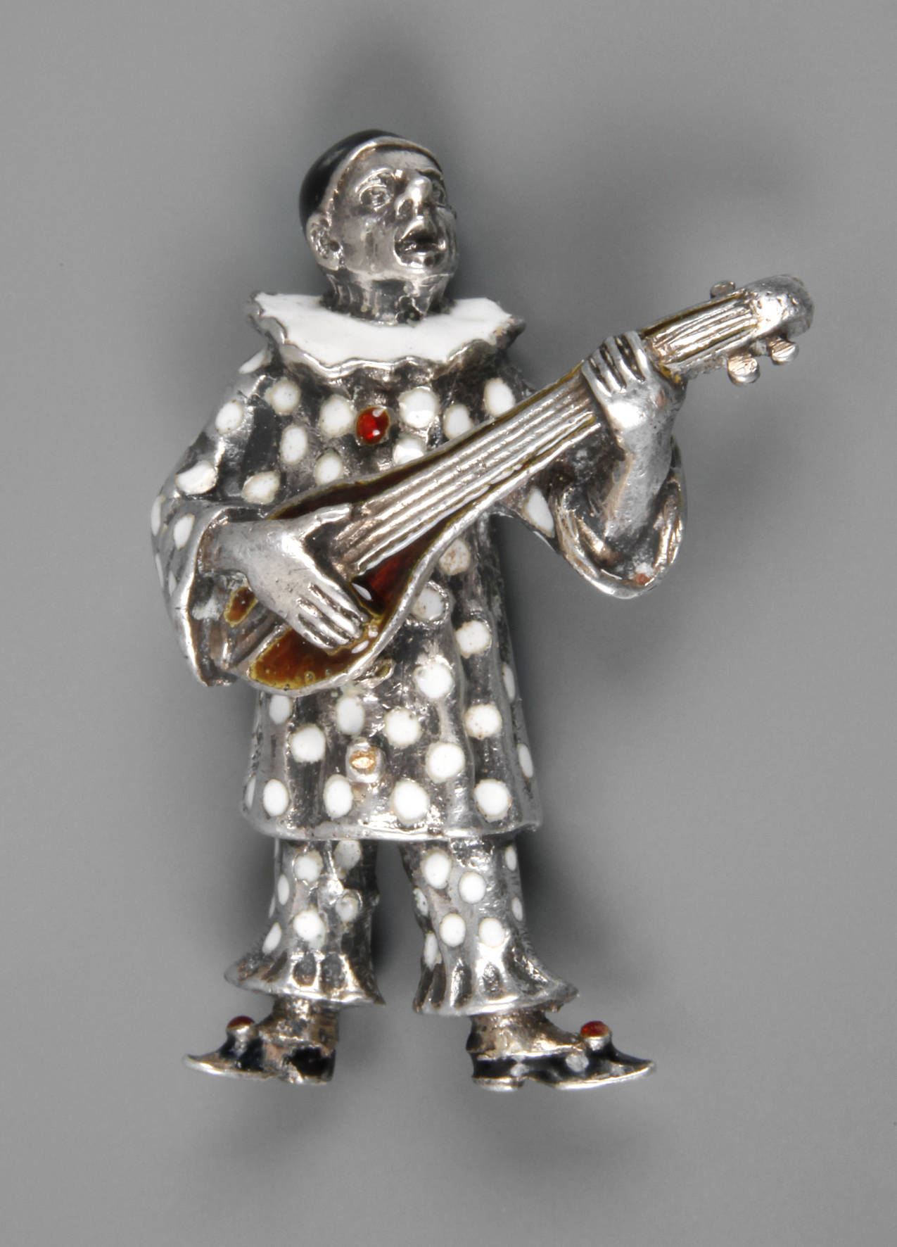 Emailanhänger als Clown mit Laute