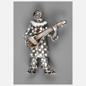 Emailanhänger als Clown mit Laute