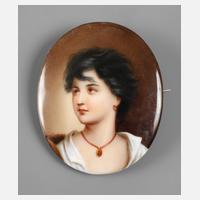 Brosche mit feiner Porzellanmalerei111