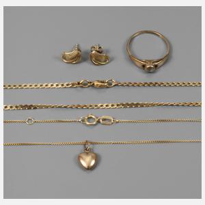 Konvolut Goldschmuck