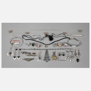 Großes Konvolut Silberschmuck