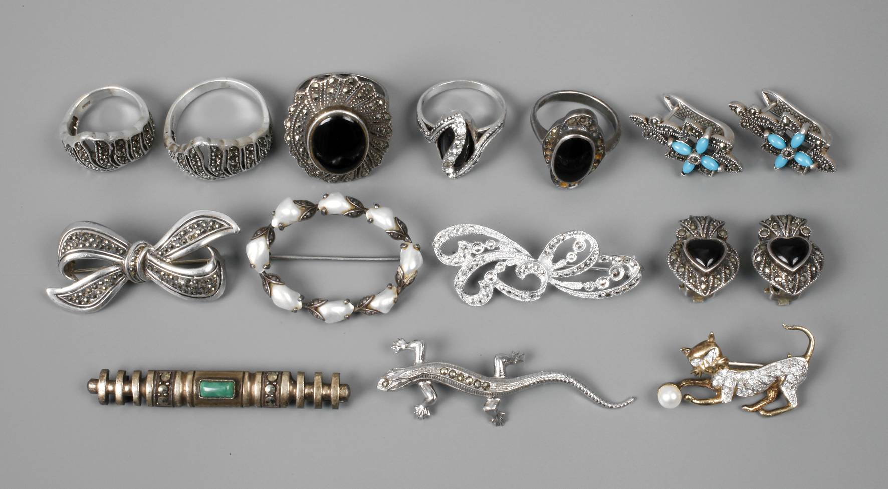 Umfangreiches Konvolut Silberschmuck