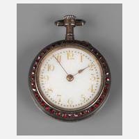 Damentaschenuhr mit Granatbesatz111