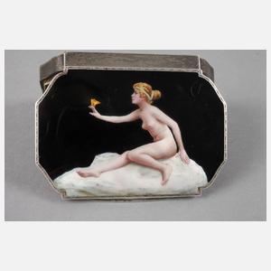 Silber Emaildose Erotika