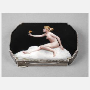 Silber Emaildose Erotika