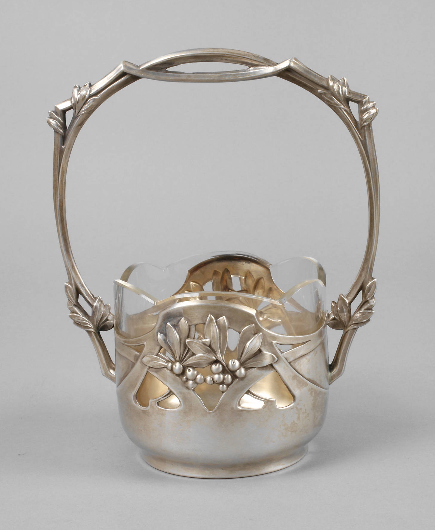 Silber Henkelschale Jugendstil