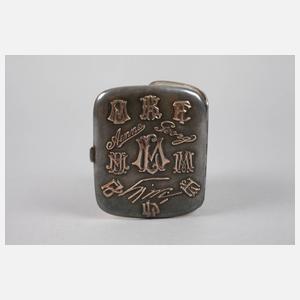 Silber Zigarettenetui Erotika