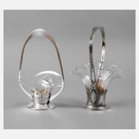 WMF Geislingen zwei Jugendstilkörbchen111