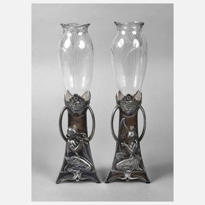 WMF Geislingen zwei Jugendstilvasen